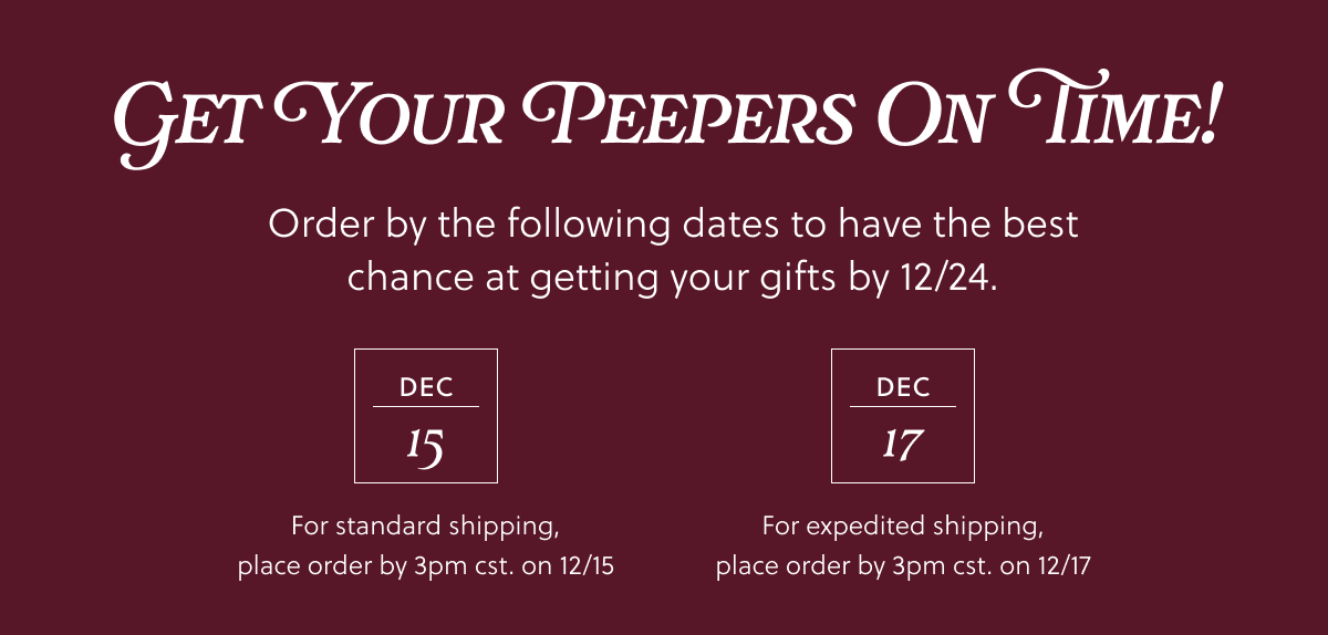 Pre dec 15 shipping banner