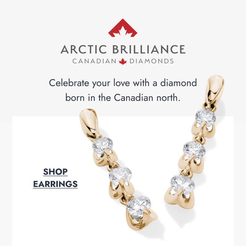Celebrate your love with a diamond born in the Canadian north. Click here to Shop Earrings