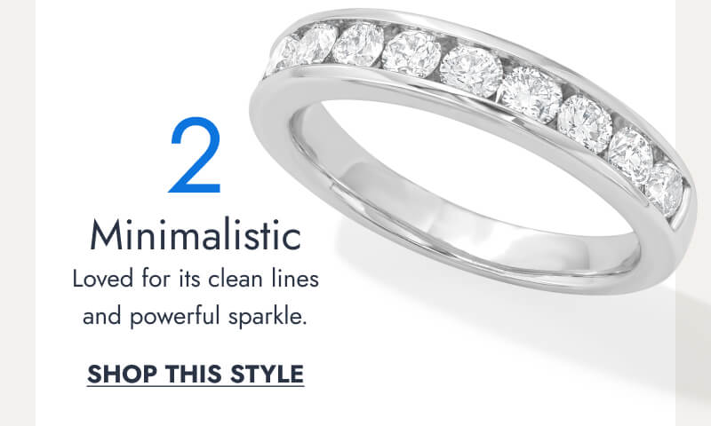 2. Minimalistic. Loved for its clean lines and powerful sparkle. Click here to Shop This Style