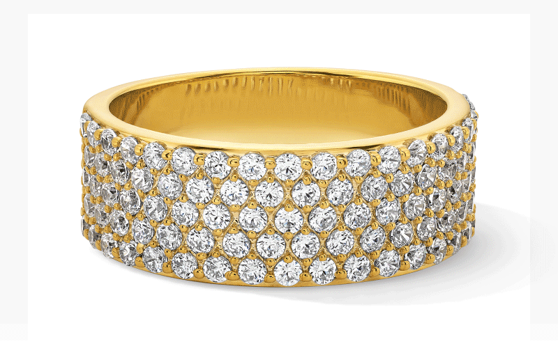 GIF showcasing stunning Gold and Diamond Anniversary Rings.