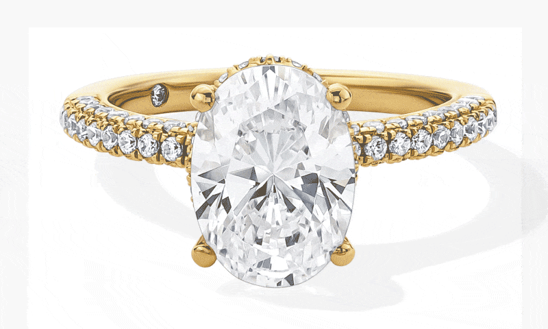 GIF showcasing stunning Emmy London Engagement and Wedding Rings