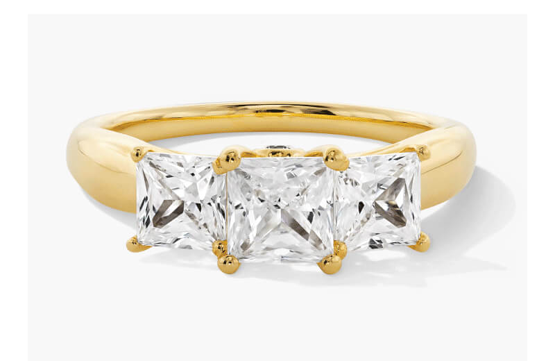 Image showcasing a dazzling Gold and Diamond ring, from the Past, Present and Future Collection
