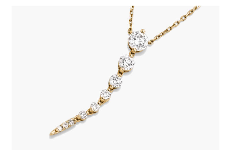 Image showcasing a stunning Gold and Diamond Necklace