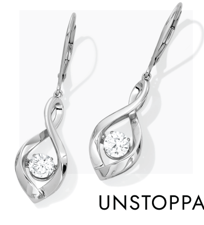 Unstoppable Love™ Certified Lab Grown Diamond Solitaire Infinity Drop Earrings in 10K White Gold