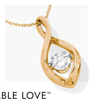 Unstoppable Love™ Certified Lab-Grown Diamond Solitaire Infinity Drop Pendant in 10K Gold