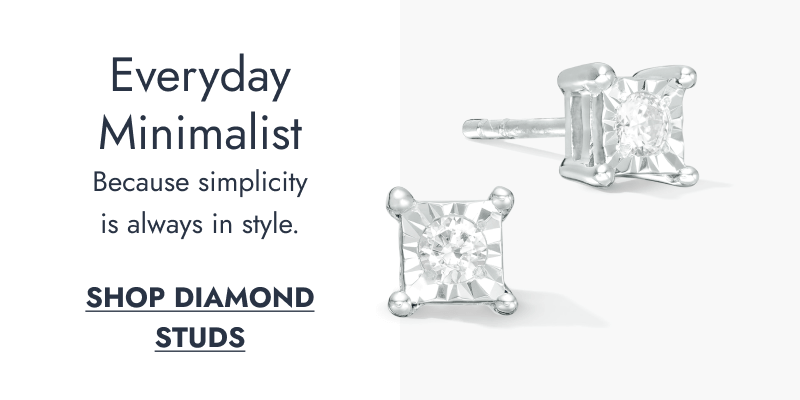 Everyday Minimalist. Because simplicity is always in style. Click to SHOP DIAMOND STUDS.