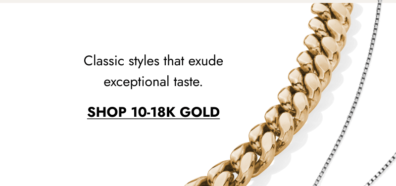 Yellow gold chain necklace with click shop 10-18K gold.