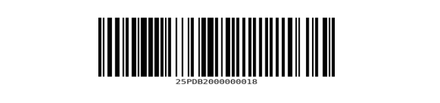 Barcode 25PDB2000000018