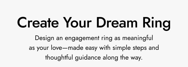 Create your dream ring.  Diagram of an engagement ring with fully customizable features.