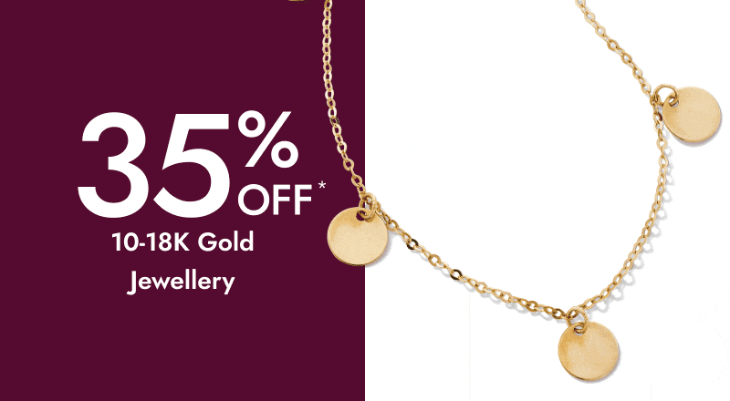 Animated GIF of yellow gold pendant station necklace. 35% Off 10-18k gold jewellery.