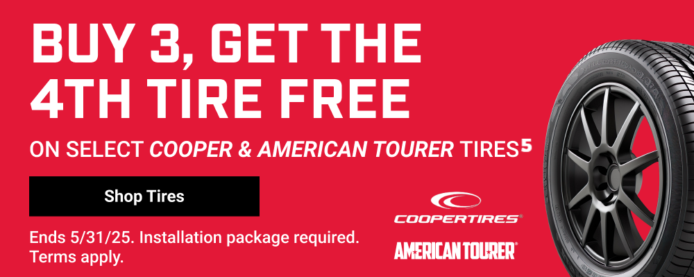 BUY 3, GET THE 4TH TIRE FREE(5)