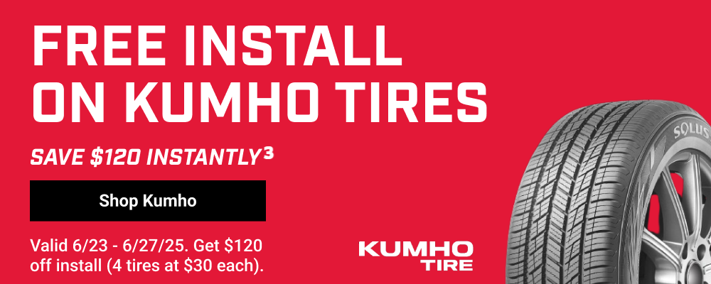 FREE INSTALL ON KUMHO TIRES(3)