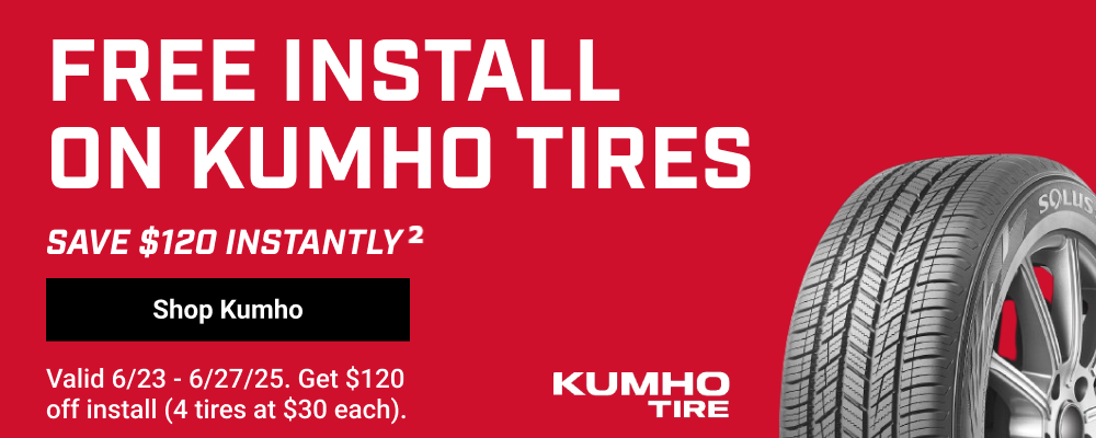 FREE INSTALL ON KUMHO TIRES(2)