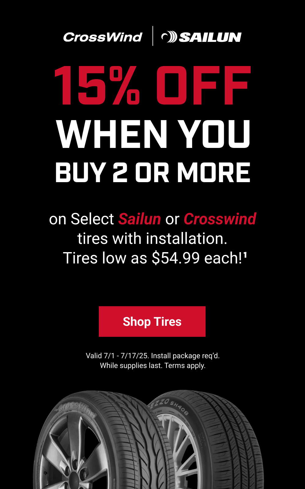 15% OFF WHEN YOU BUY 2 OR MORE(1)
