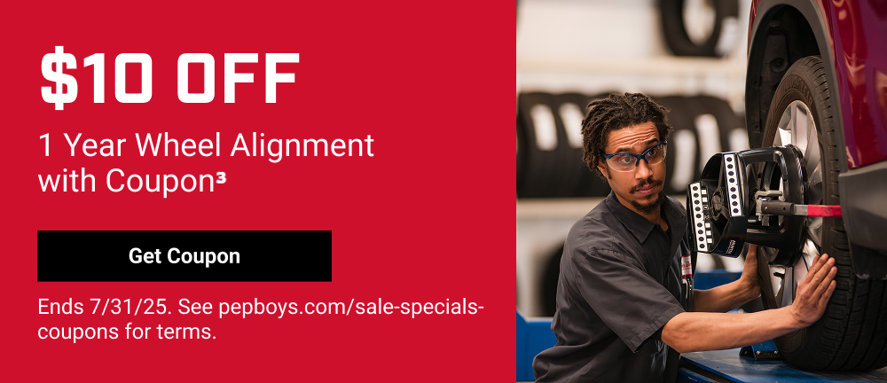 $10 OFF 1 YEAR WHEEL ALIGNMENT(3)