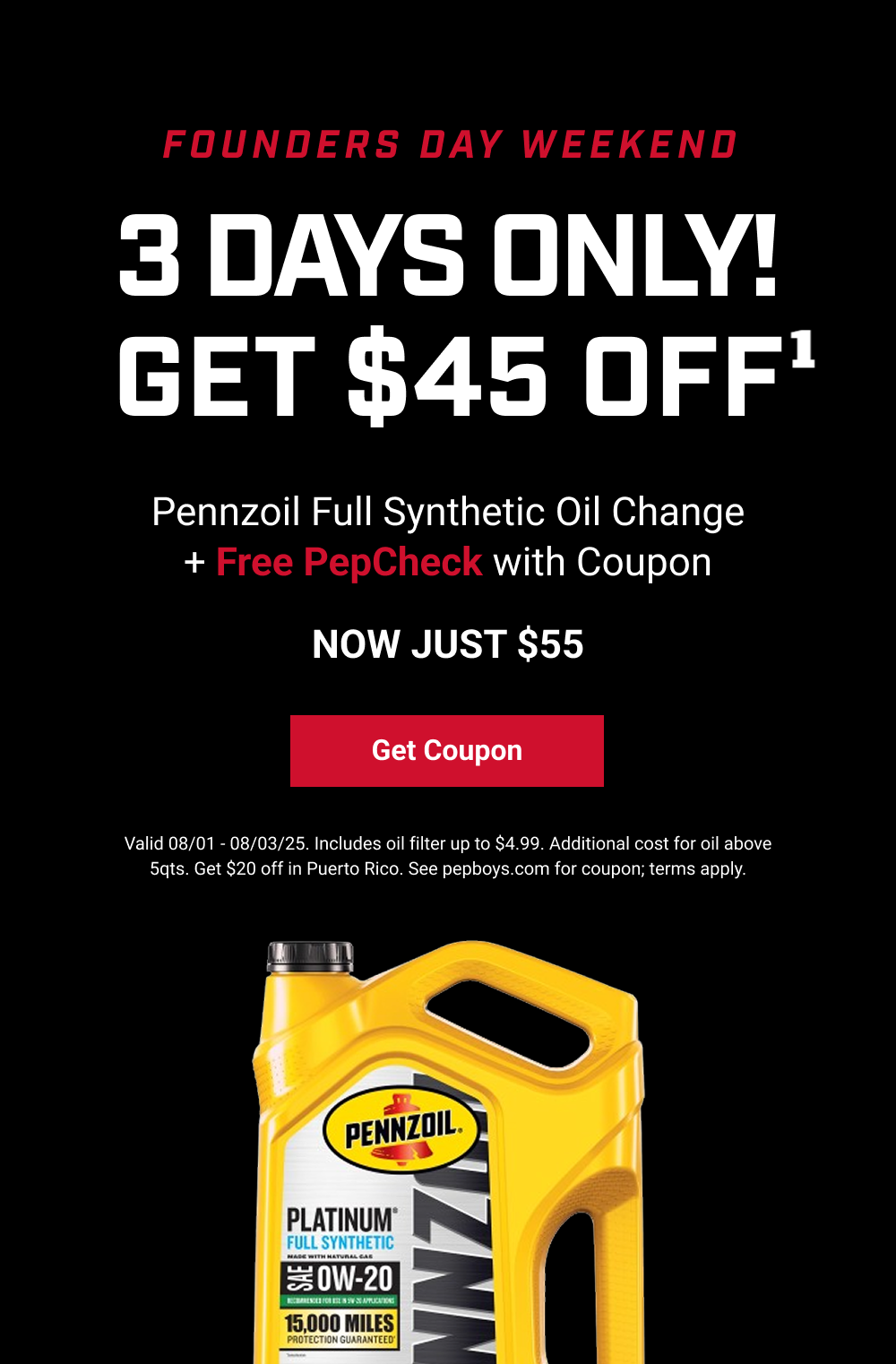 3 DAYS ONLY! GET $45 OFF(1)