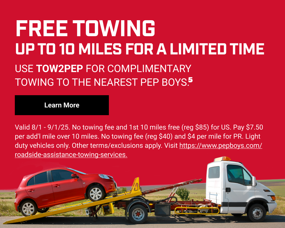 FREE TOWING UP TO 10 MILES FOR A LIMITED TIME(5)