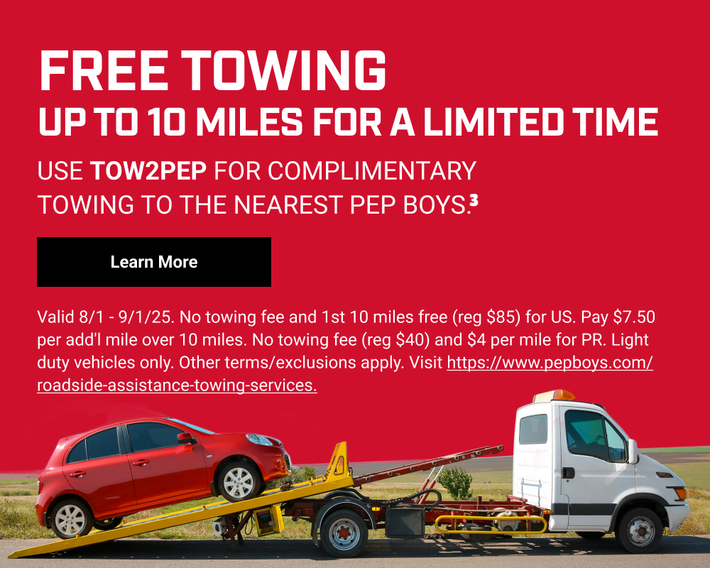 FREE TOWING UP TO 10 MILES FOR A LIMITED TIME(3)