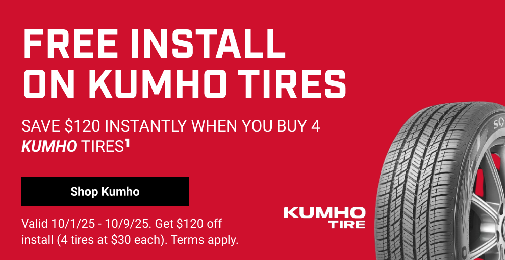 FREE INSTALL ON KUMHO TIRES(1)