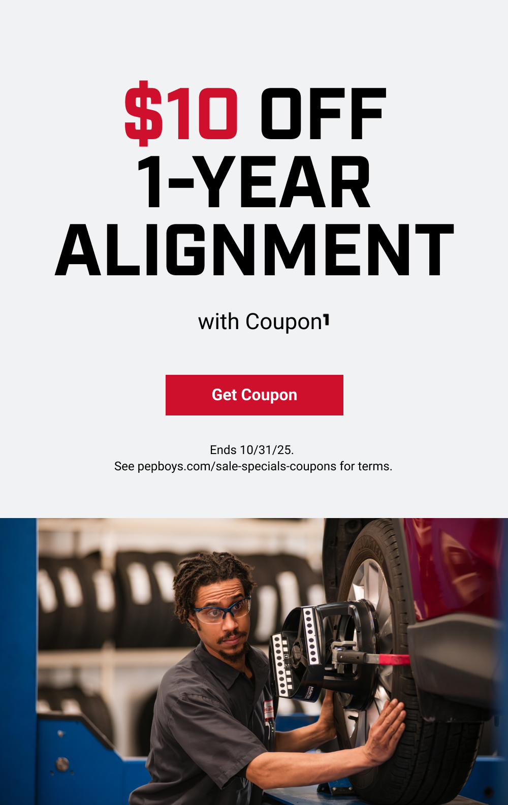 $10 OFF 1-YEAR ALIGNMENT(1)