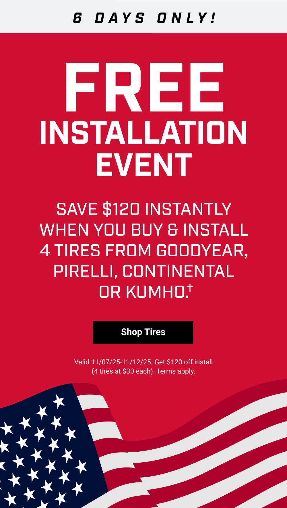FREE INSTALLATION EVENT(✝)