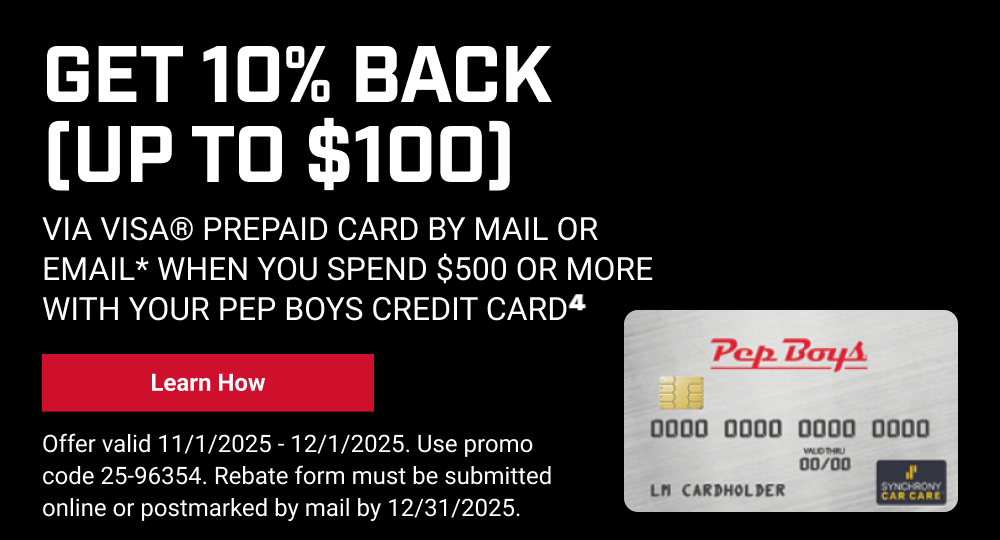 GET 10% BACK (UP TO $100)(4)