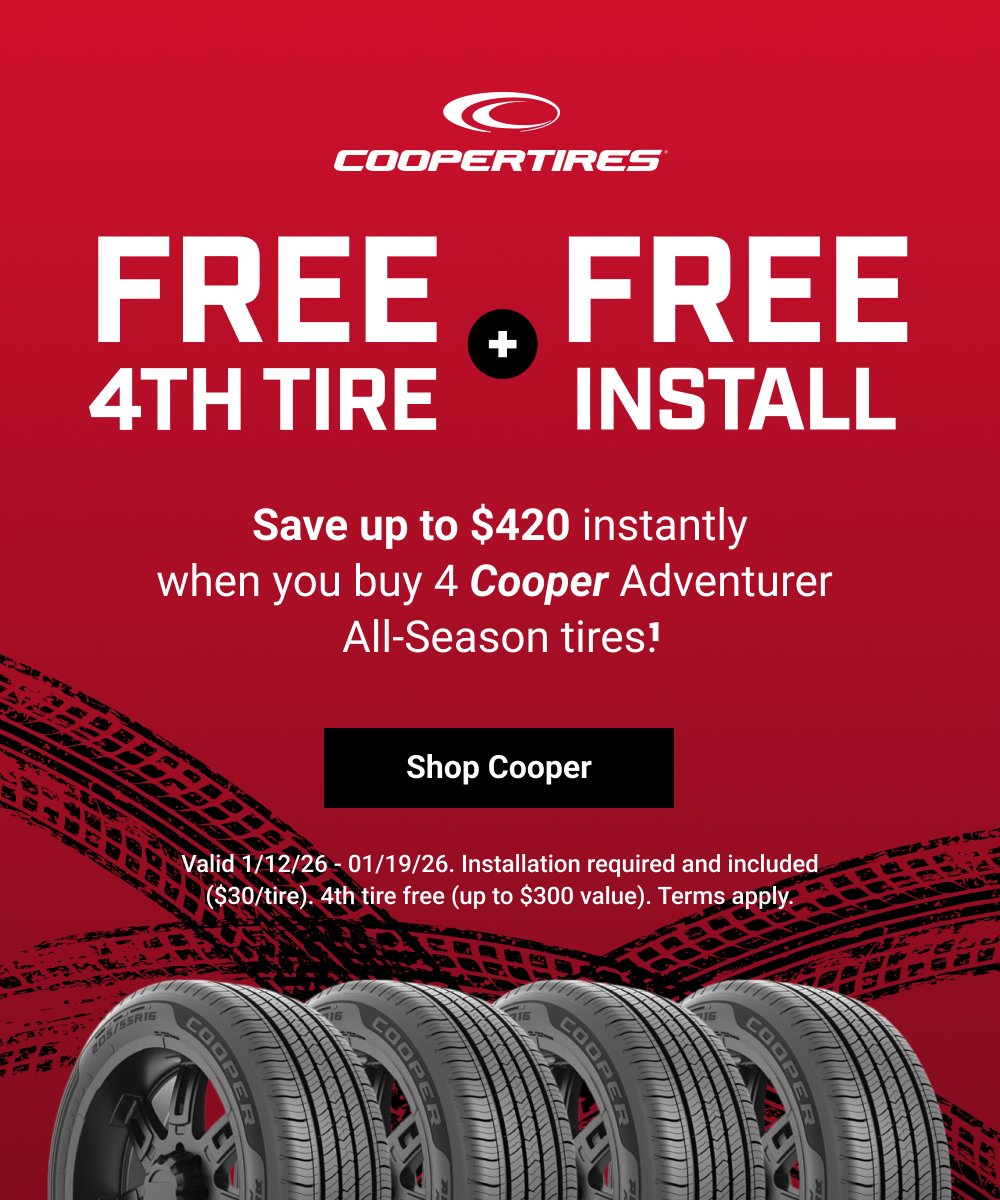 FREE 4TH TIRE + FREE INSTALL(1)
