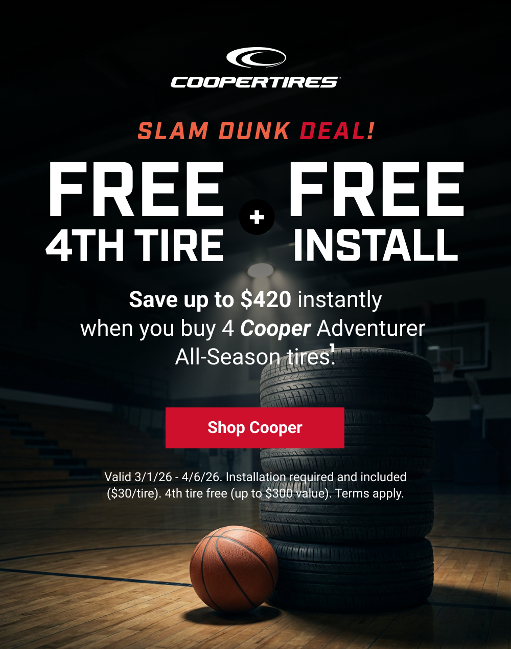 SLAM DUNK DEAL FREE 4TH TIRE + FREE INSTALL(1)
