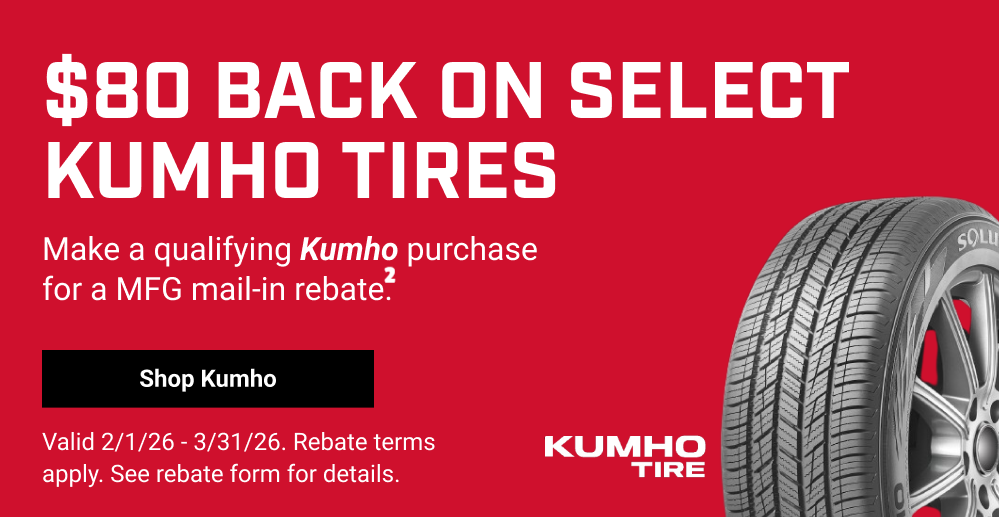 $80 BACK ON SELECT KUMHO TIRES(2)