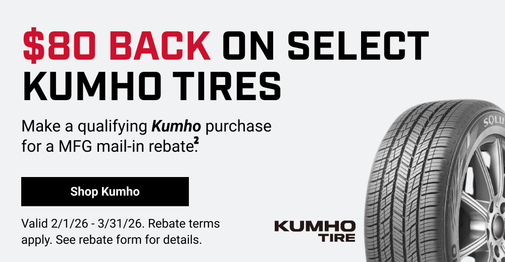 $80 BACK ON SELECT KUMHO TIRES(2)