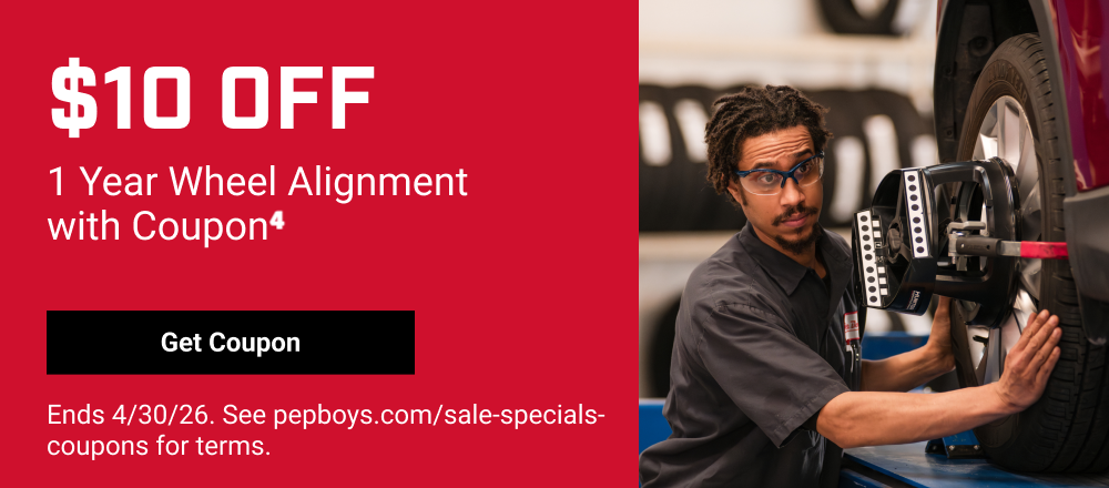 $10 OFF 1 YEAR WHEEL ALIGNMENT WITH COUPON(4)