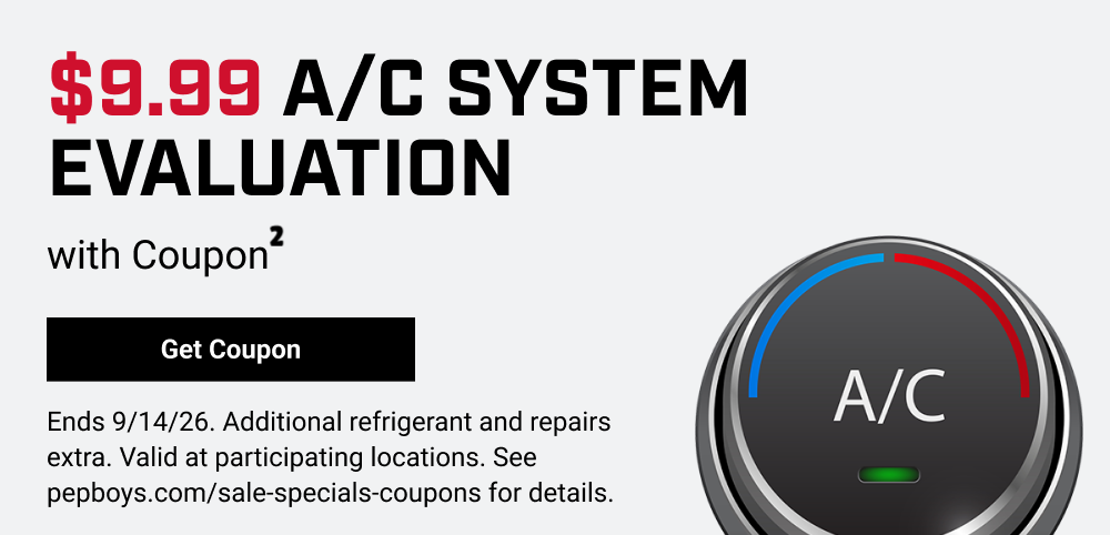 $9.99 A/C SYSTEM EVALUATION WITH COUPON(2)