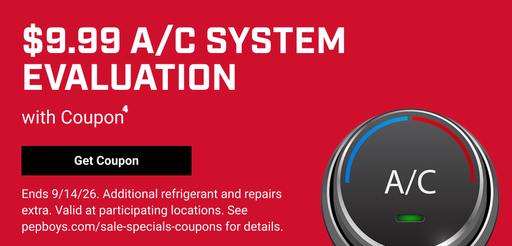 $9.99 A/C SYSTEM EVALUATION WITH COUPON(4)