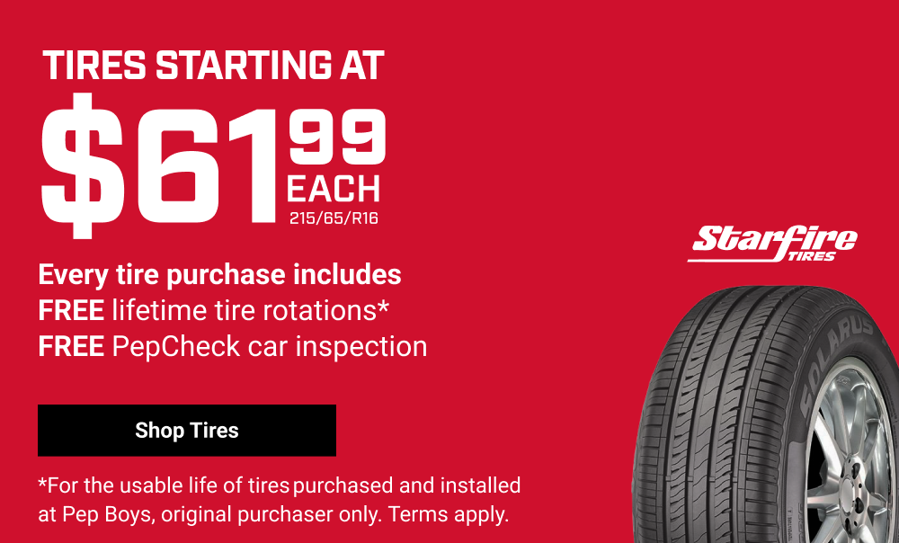 TIRES STARTING AT $61.99 EACH