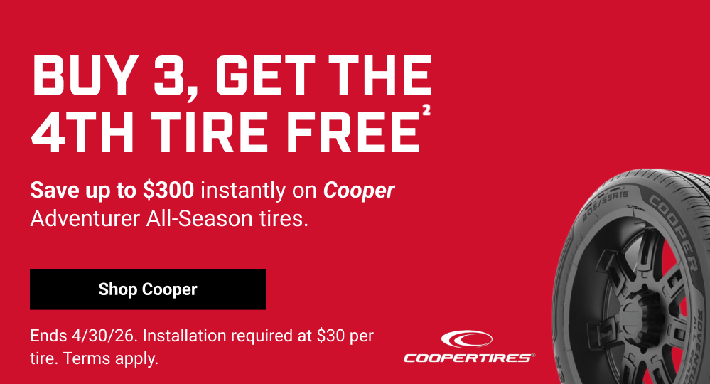 BUY 3, GET 4TH TIRE FREE COOPER TIRES(2)