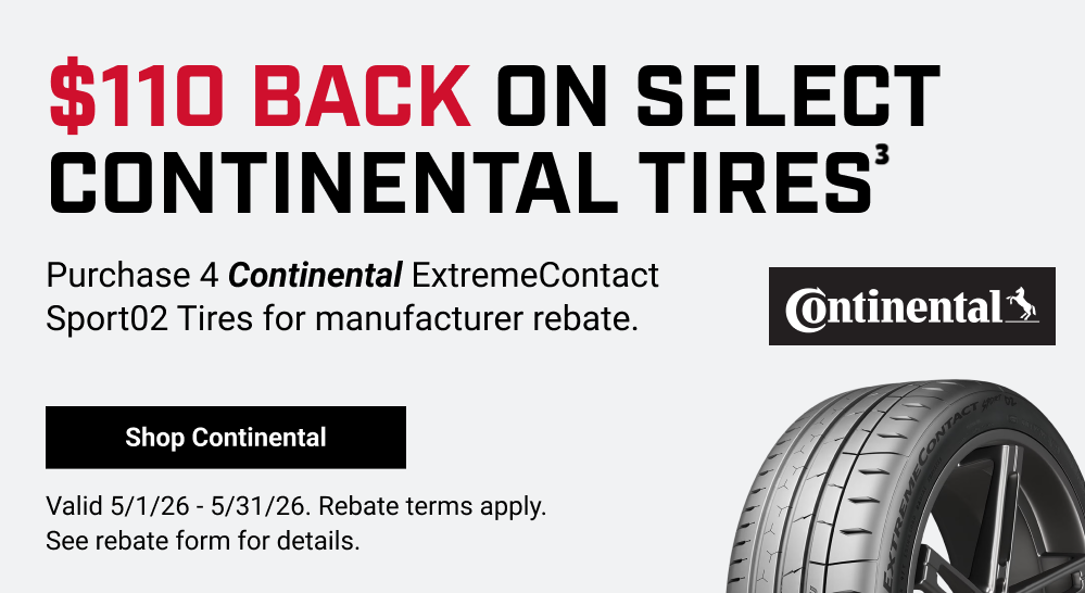 $110 BACK ON SELECT CONTINENTAL TIRES(3)