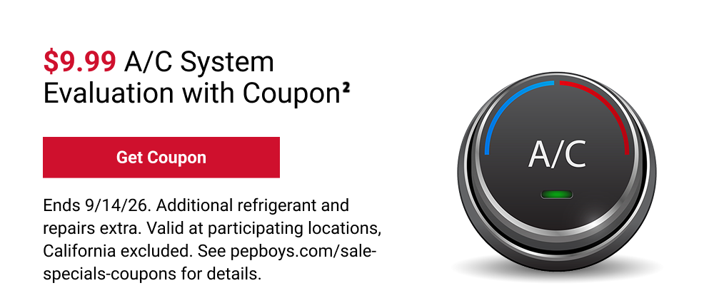 $9.99 A/C SYSTEM EVALUATION WITH COUPON(2)