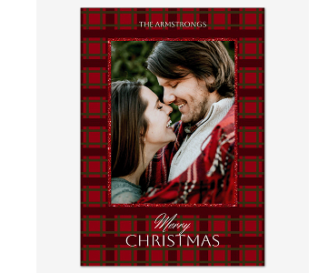 Holiday Plaid Photo Card