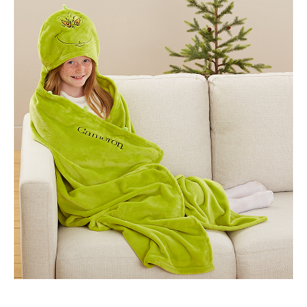 The Grinch Hooded Blanket