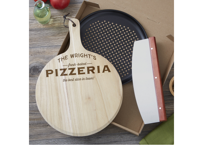 Family Pizzeria Wood Pizza Gift Set