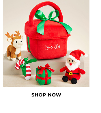 Jolly Name Embroidered Plush Christmas Playset