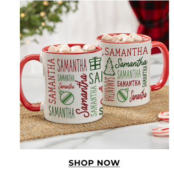 Holiday Repeating Name Coffee Mug