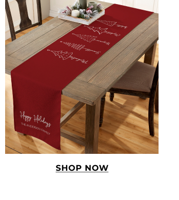 Scripted Christmas Tree Table Runner