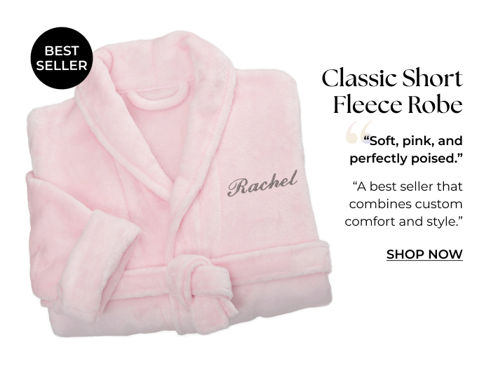 Personalization Mall Classic Short Fleece Robe