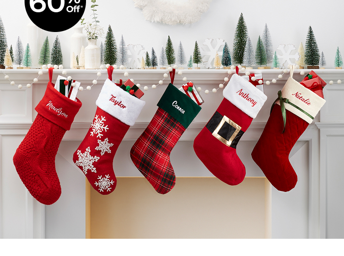 60% Off Custom Stockings For The Entire Family!