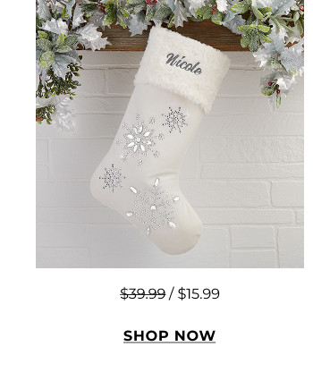 Season's Sparkle Embroidered Stockings