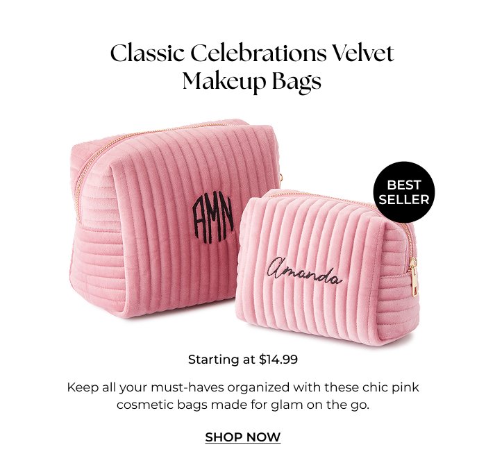 Classic Celebrations Velvet Makeup Bags