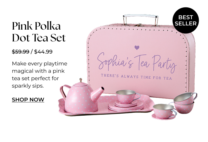 Pink Polka Dot Tea Set