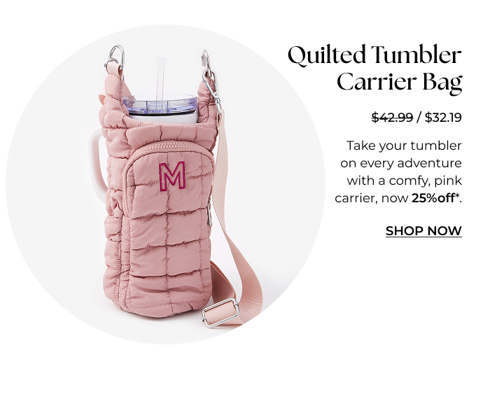 Quilted Tumbler Carrier Bag