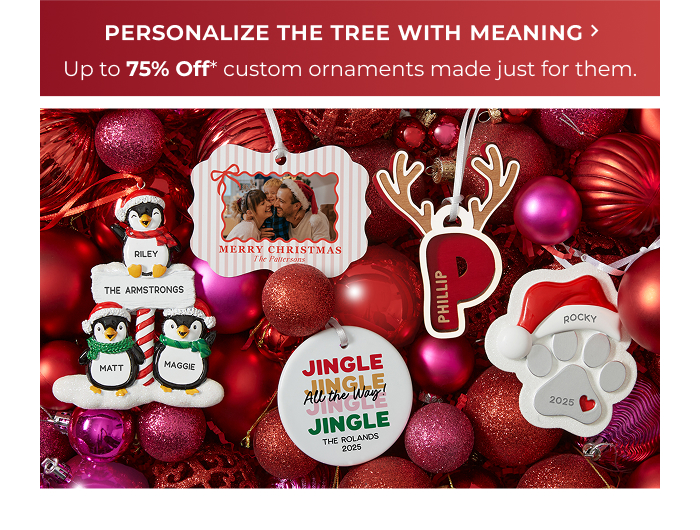 Up to 75% off Ornaments